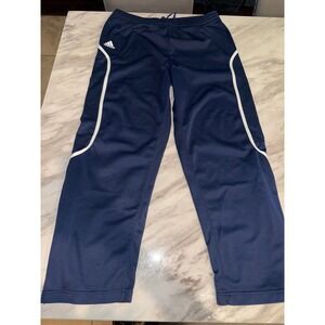 Adidas ClimaLite Navy Blue Athletic Track Pants Men's Size Medium
